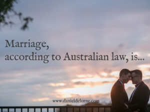The Australian definition of marriage